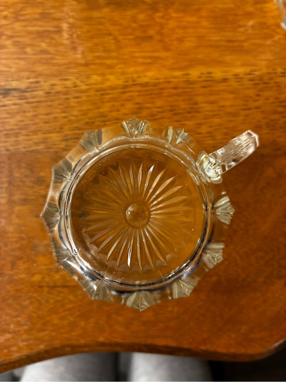 Vintage Clear Glass Punch Bowl Set w/ 10 Cups Fluted Ribbed Starburst Mid Centur - Picture 12 of 12